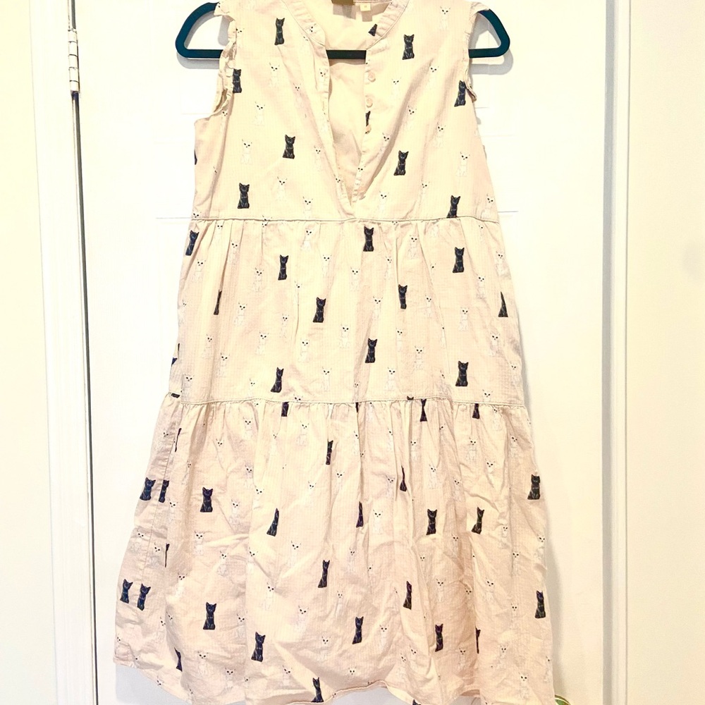 Paul & Joe x Uniqlo Tiered Midi Dress – Cat Print, Size 13